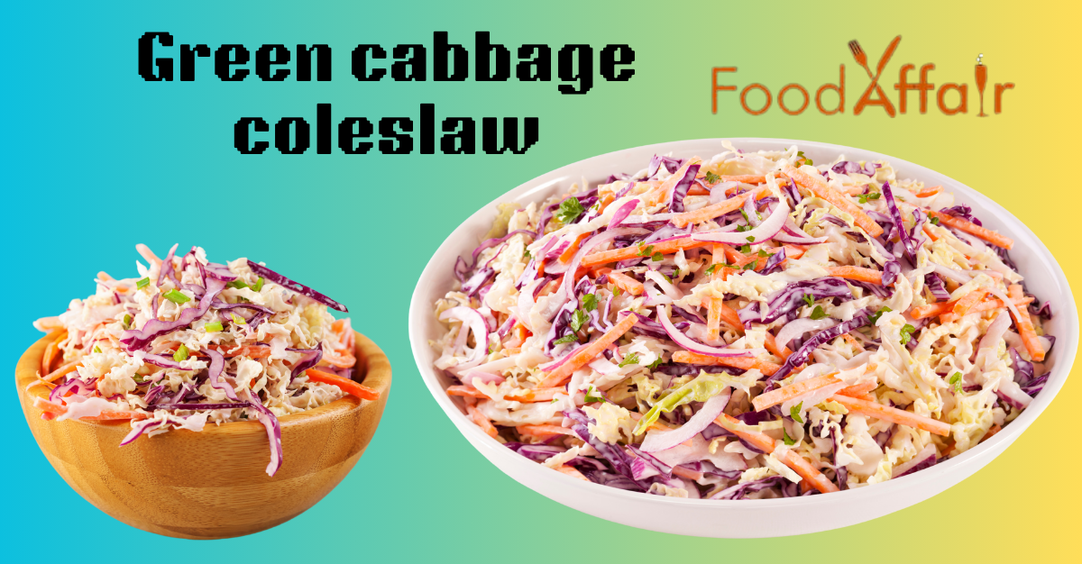 Green cabbage coleslaw